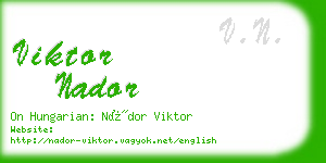 viktor nador business card